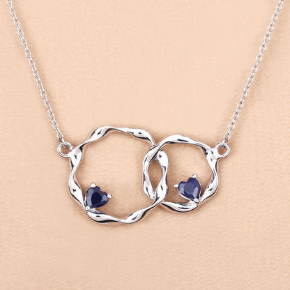 Colgante de plata de ley .925 con zafiro azul genuino de 0,70 quilates