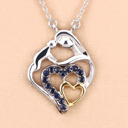 Colgante de plata de ley .925 con zafiro azul auténtico de 0,28 quilates