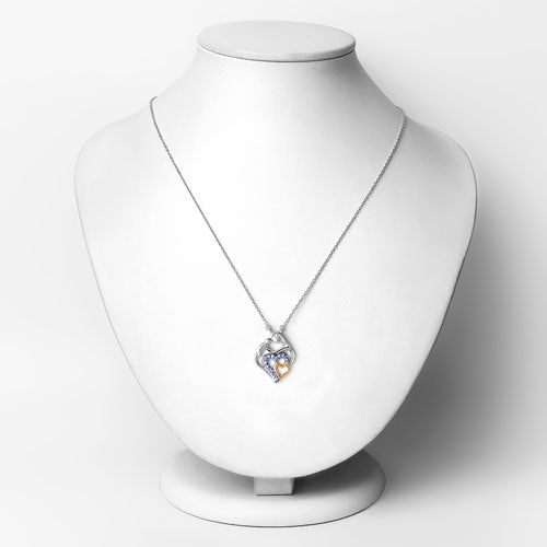 Colgante de plata de ley .925 con tanzanita genuina de 0,28 quilates