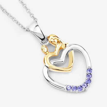 Colgante de plata de ley .925 con tanzanita genuina de 0.14 quilates