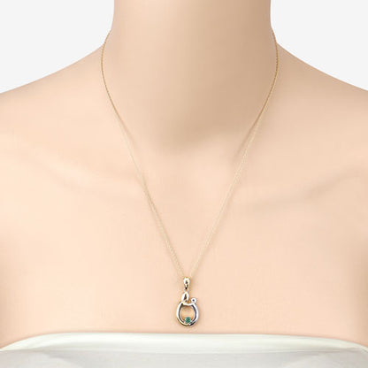 Colgante de plata de ley .925 con esmeralda auténtica de 0,17 quilates