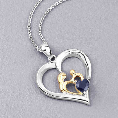 Colgante de plata de ley .925 con zafiro azul genuino de 0,50 quilates