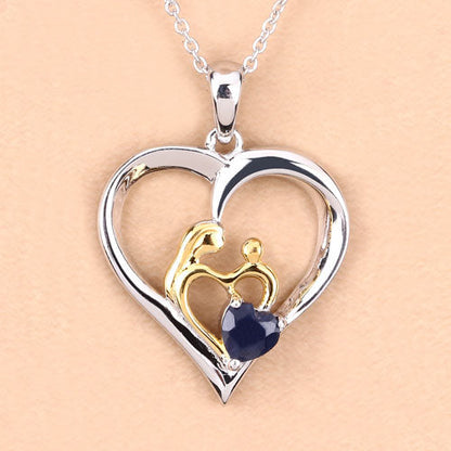 Colgante de plata de ley .925 con zafiro azul genuino de 0,50 quilates