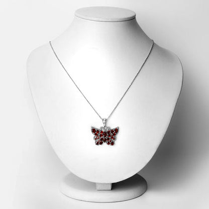 Colgante de plata de ley .925 con granate auténtico de 4.90 quilates