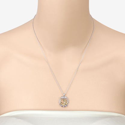 Colgante de plata de ley .925 con tanzanita genuina de 0.11 quilates