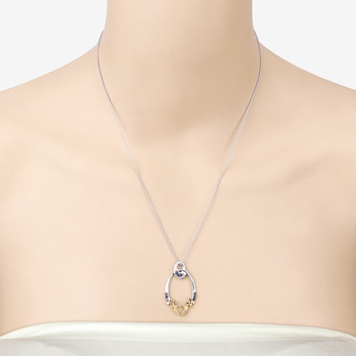 Colgante de plata de ley .925 con zafiro azul auténtico de 0.18 quilates