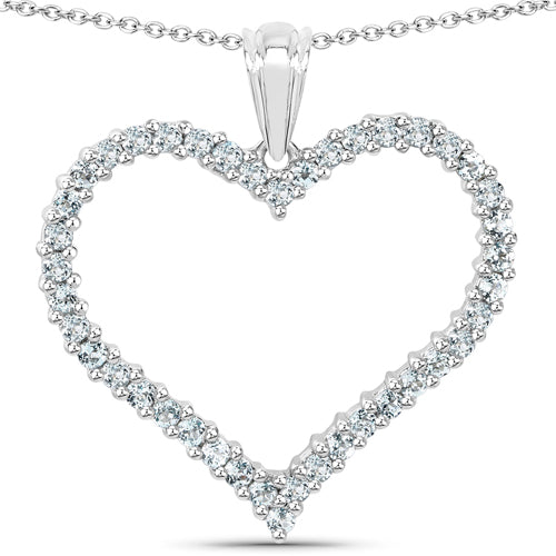 Colgante de plata de ley .925 con topacio azul genuino de 2.10 quilates