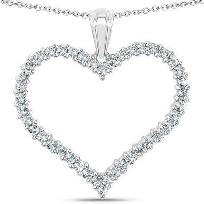 Colgante de plata de ley .925 con topacio azul genuino de 2.10 quilates