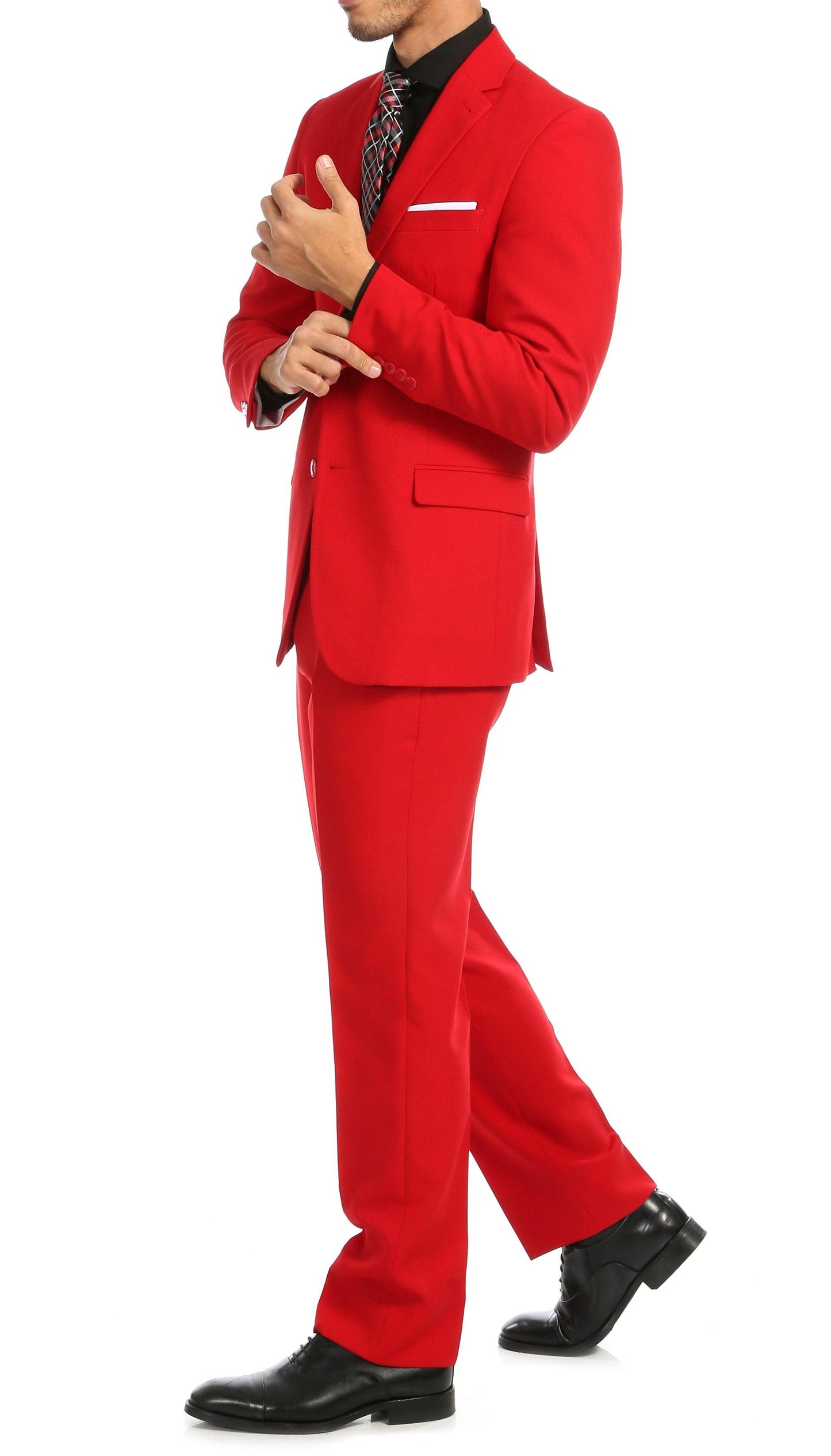 Paul Lorenzo Men's Red Slim Fit Men's Blazer