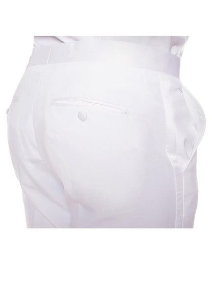 Paul Lorenzo Mens White Regular Fit 2 Piece Tuxedo
