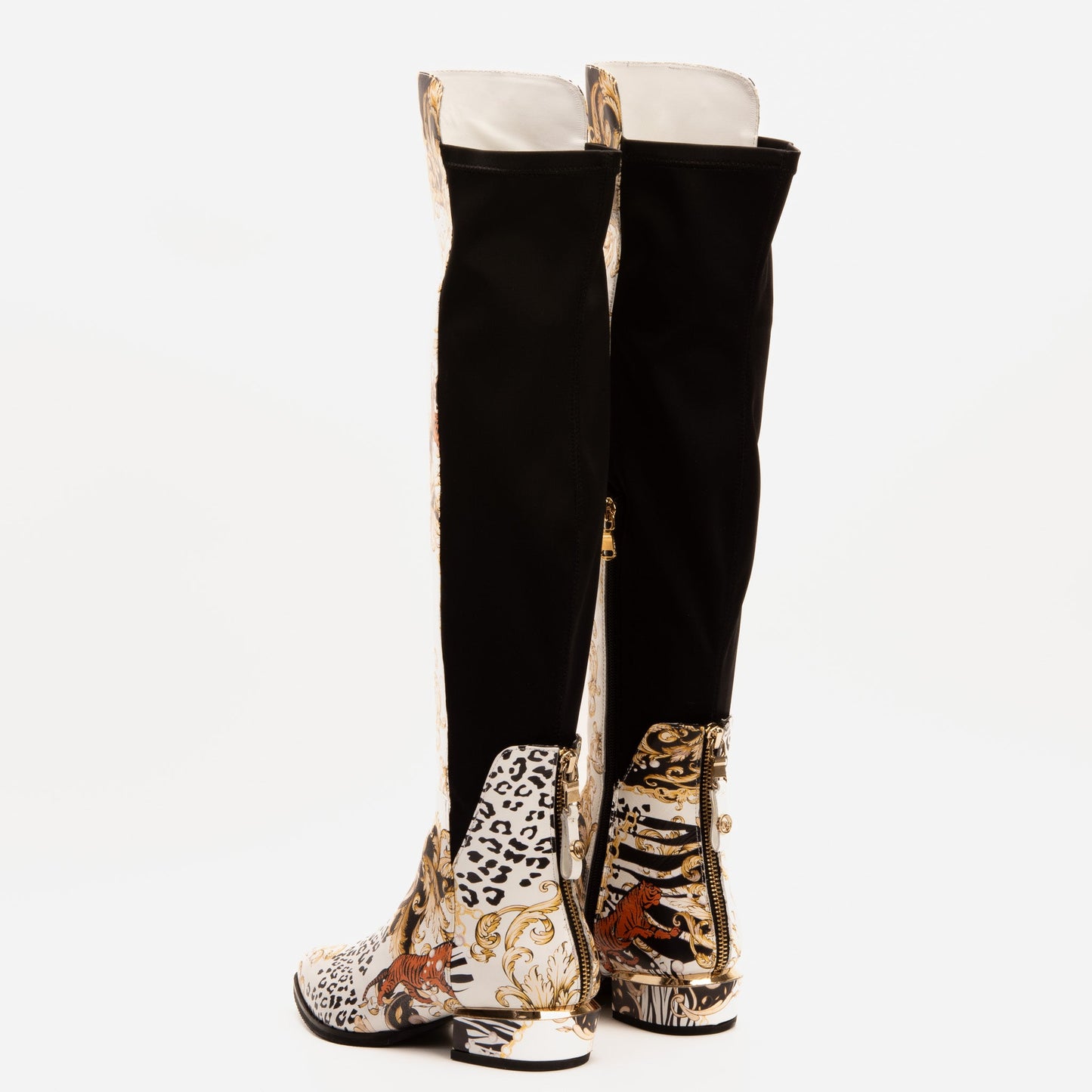 The Perugia Leather Pointy Toe Knee High Women Boot