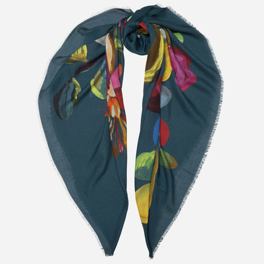 Catrina - Modal Cashmere Scarf Shawl - Petrol Blue - My Men's Shop