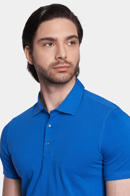 The Mercerized Cotton Polo(Royal Blue)