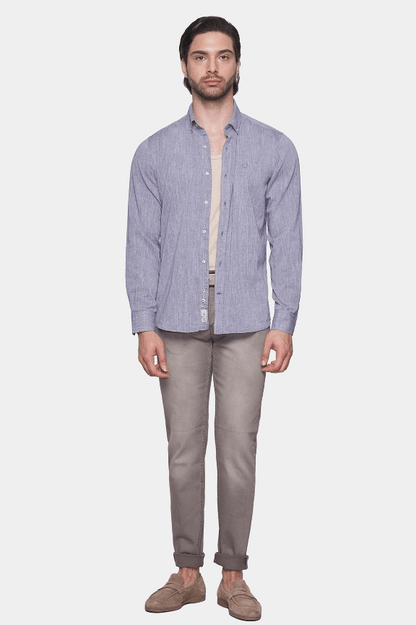 La camisa de lino de lujo (lavanda)