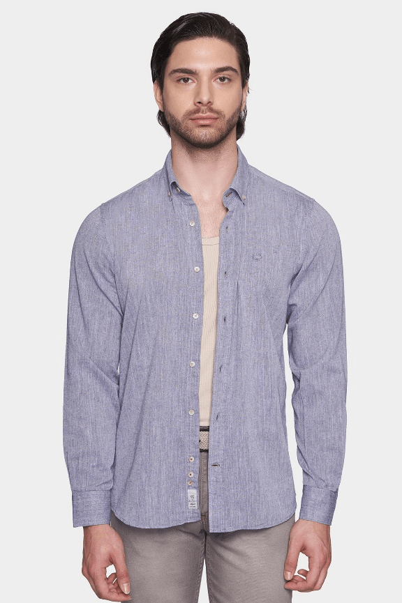 La camisa de lino de lujo (lavanda)
