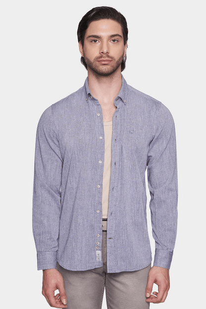 La camisa de lino de lujo (lavanda)