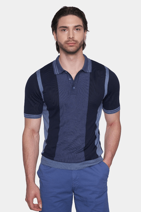 The Mercerized Cotton Polo (Marine Blue)
