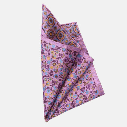 Rimini - Double Sided Silk Pocket Square - Pink - My Men's Shop