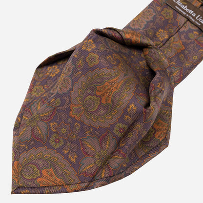 Trevi - Printed Madder Silk Tie - Plum - My Men's Shop