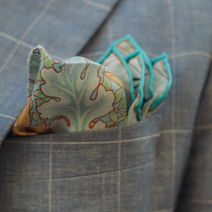 Londra - Silk Pocket Square - Aqua - My Men's Shop