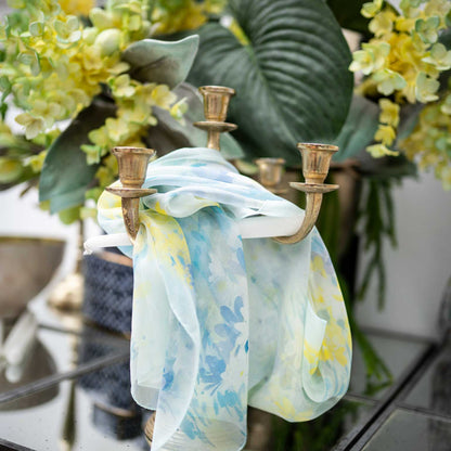 Meadow - Long Silk Scarf - Sky Blue - My Men's Shop