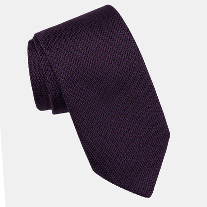 Plum - Silk Grenadine Tie