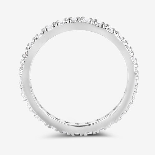 Anillo de oro blanco de 14K con diamante cultivado en laboratorio de 1,00 quilates