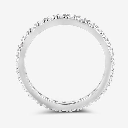 Anillo de oro blanco de 14K con diamante cultivado en laboratorio de 1,00 quilates