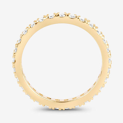 Anillo de oro amarillo de 14 quilates con diamante cultivado en laboratorio de 1,00 quilates