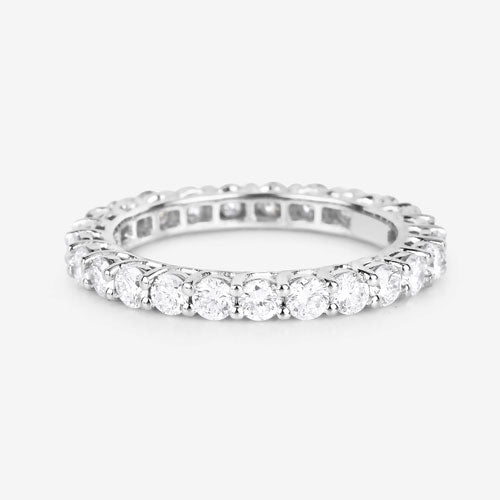 Anillo de oro blanco de 14K con diamante cultivado en laboratorio de 1,50 quilates
