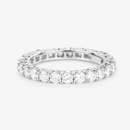 Anillo de oro blanco de 14K con diamante cultivado en laboratorio de 1,50 quilates