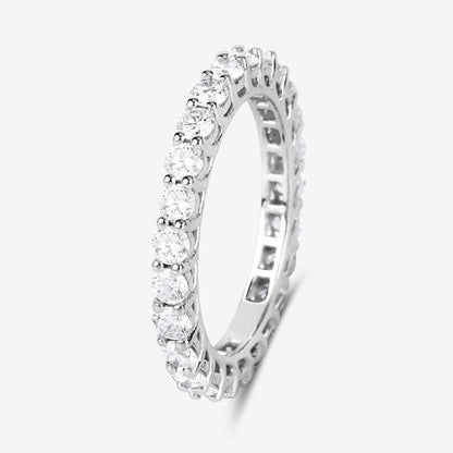 Anillo de oro blanco de 14K con diamante cultivado en laboratorio de 1,50 quilates