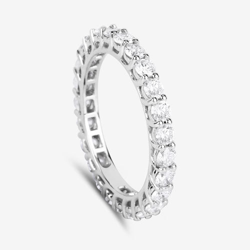 Anillo de oro blanco de 14K con diamante cultivado en laboratorio de 1,50 quilates