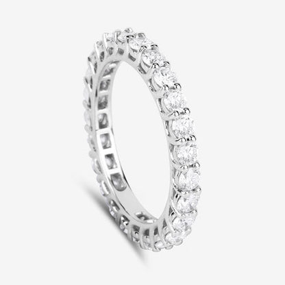 Anillo de oro blanco de 14K con diamante cultivado en laboratorio de 1,50 quilates