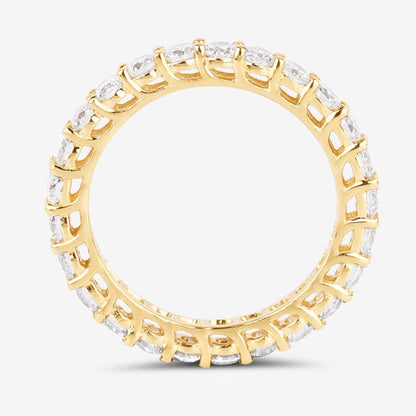 Anillo de oro amarillo de 14K con diamante de laboratorio de 1,50 quilates