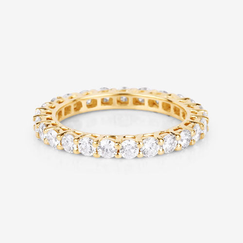 Anillo de oro amarillo de 14K con diamante de laboratorio de 1,50 quilates