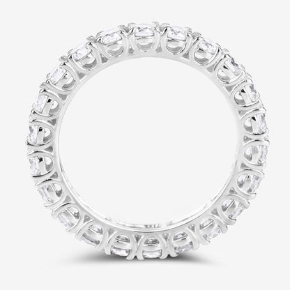 Anillo de oro blanco de 14K con diamante de laboratorio de 2,00 quilates