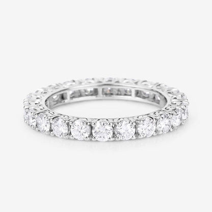 Anillo de oro blanco de 14K con diamante de laboratorio de 2,00 quilates