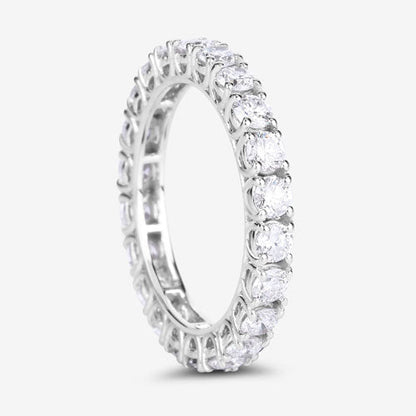 Anillo de oro blanco de 14K con diamante de laboratorio de 2,00 quilates