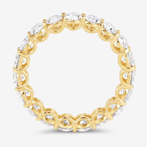 Anillo de oro amarillo de 14 quilates con diamante cultivado en laboratorio de 3,00 quilates