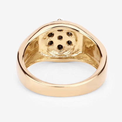 Anillo de Plata Esterlina .925 con Diamante Negro Genuino de 0.91 Quilates