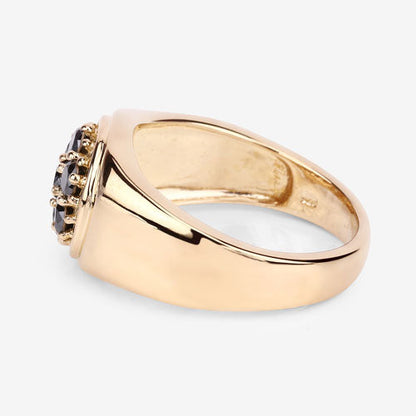 Anillo de Plata Esterlina .925 con Diamante Negro Genuino de 0.91 Quilates