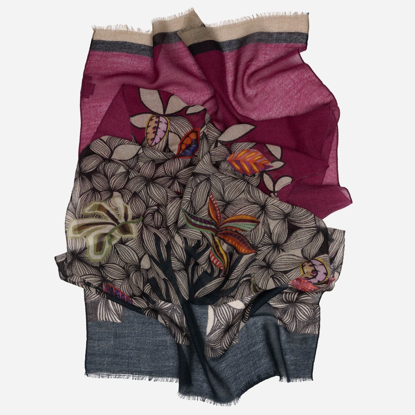 Bosco - Wool Scarf - Raspberry