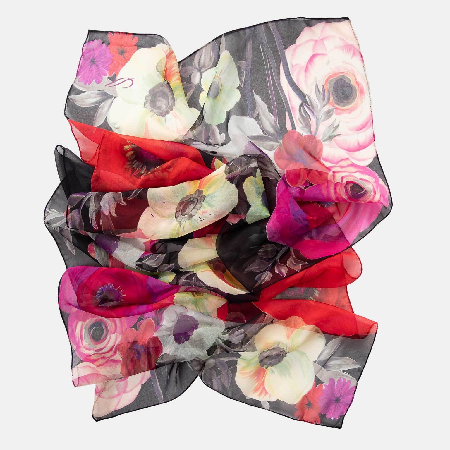 Campo de' Fiori - Long Silk Scarf - Black - My Men's Shop