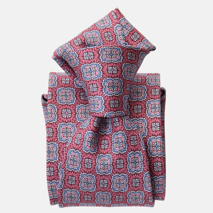 Veneto - Printed Silk Tie - Claret Red