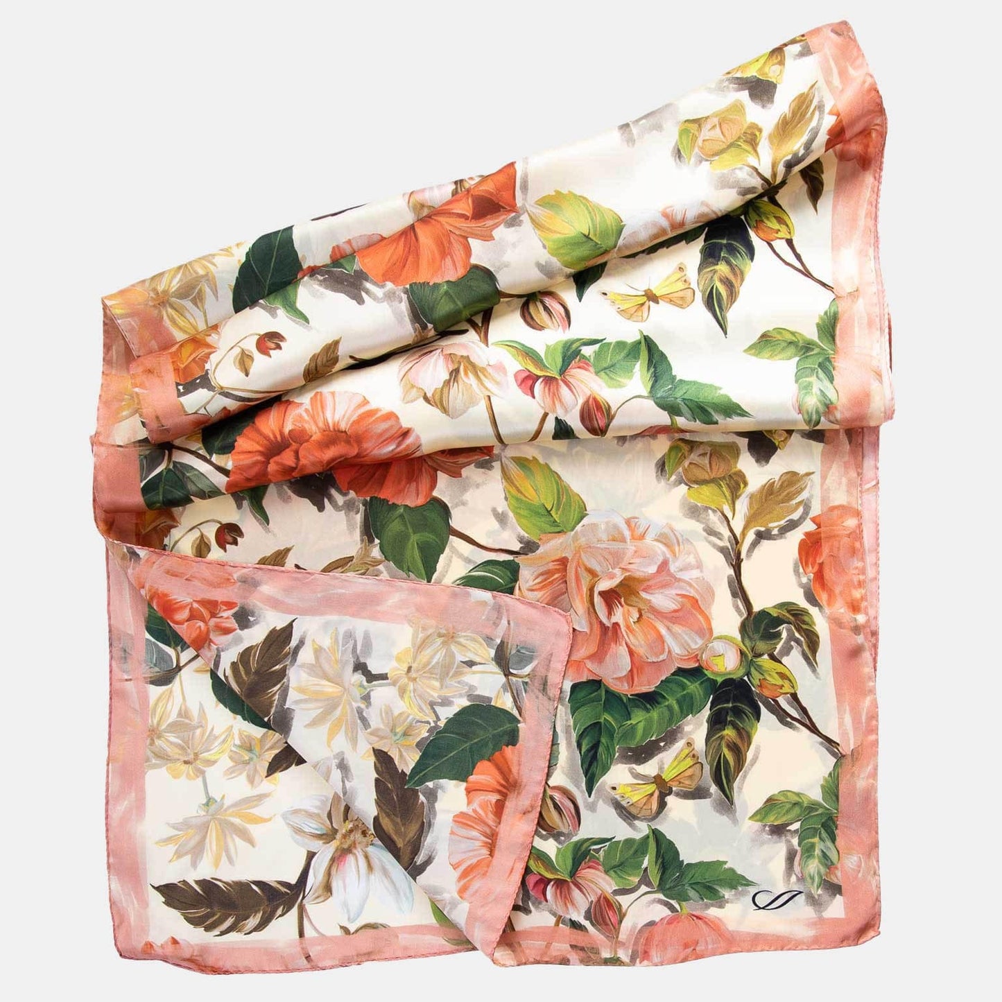 Rosa - Long Silk Scarf - Peach - My Men's Shop