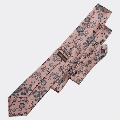 Silvio - Silk Jacquard Tie - Dusty Rose - My Men's Shop