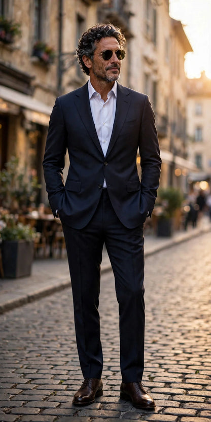 Sartorio Solid Virgin Wool Suit