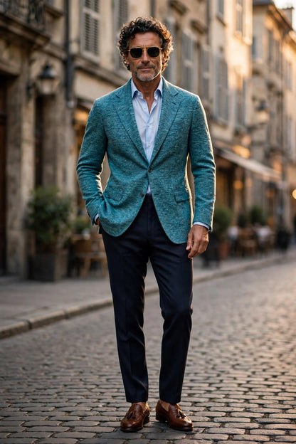Sartorio Marled Wool-Cotton Sport Jacket