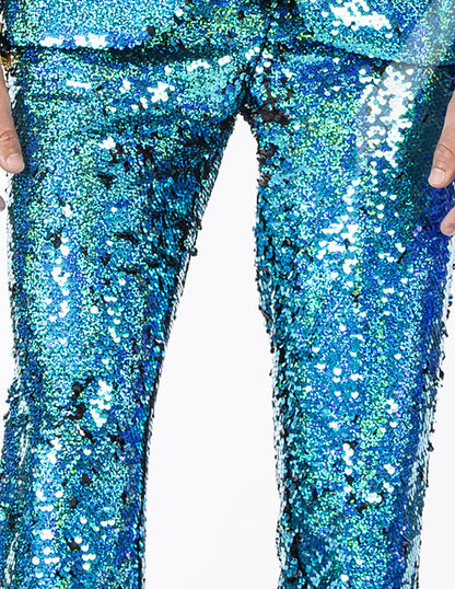Men's Sequin Pants - Teal - My Men's Shop